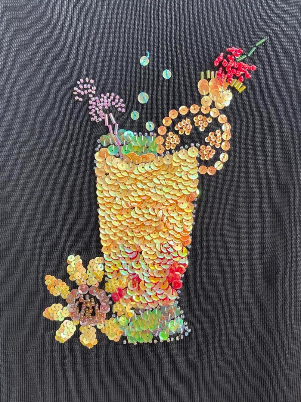 Y2K sequined cocktail sleeveless blouse - Picture 3 of 4